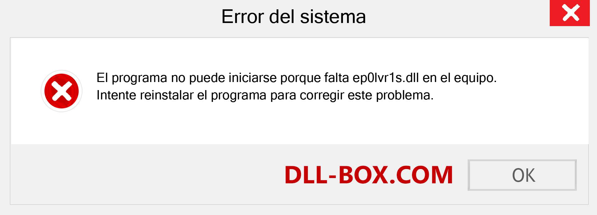 ¿Falta el archivo ep0lvr1s.dll ?. Descargar para Windows 7, 8, 10 - Corregir ep0lvr1s dll Missing Error en Windows, fotos, imágenes